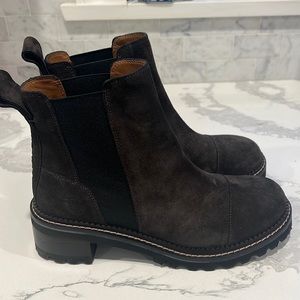See by Chloe Suede Moto Boots
